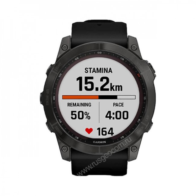 Часы Garmin Fenix 7X Sapphire Solar титановый угольно-серый DLC с силиконовым ремешком Часы Garmin Fenix 7X Sapphire Solar титановый угольно-серый DLC с силиконовым ремешком