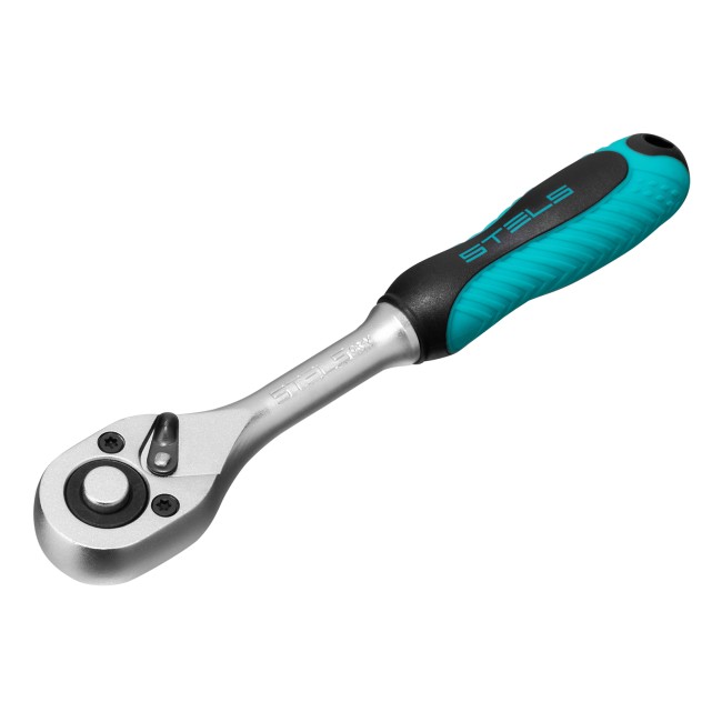 Набор торцевых головок с трещоткой, 1/4" 18 предметов Stels Набор торцевых головок с трещоткой, 1/4" 18 предметов Stels