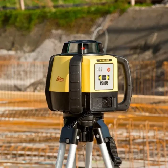 Ротационный нивелир Leica Rugby 640 комплект с приемником Rod Eye 120