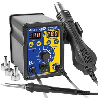 Паяльная станция 2 в 1 МЕГЕОН 00386 Паяльная станция 2 в 1 МЕГЕОН 00386