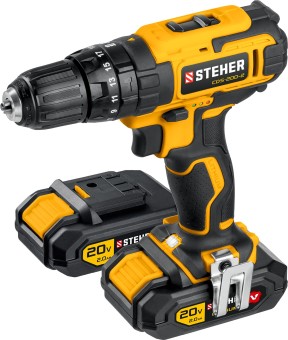 Дрель-шуруповерт ударная CDS-200-2 STEHER 2 АКБ Дрель-шуруповерт ударная CDS-200-2 STEHER 2 АКБ