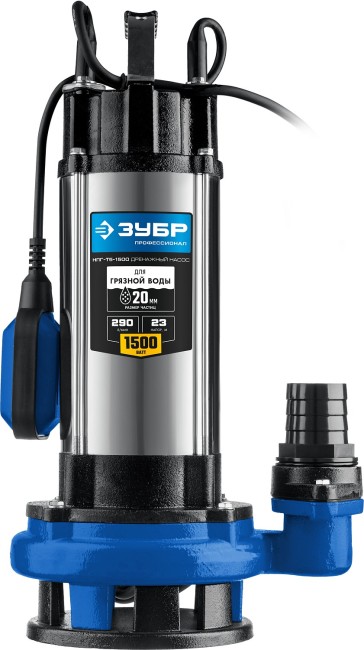 Дренажный насос для грязной воды Профессионал НПГ-Т5-1500 ЗУБР 1500 Вт Дренажный насос для грязной воды Профессионал НПГ-Т5-1500 ЗУБР 1500 Вт