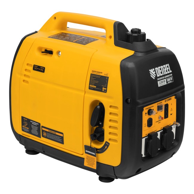 Генератор инверторный GT-2200iS, 2.2 кВт, 230 В, бак 4 л, закрытый корпус, ручной старт Denzel Генератор инверторный GT-2200iS, 2.2 кВт, 230 В, бак 4 л, закрытый корпус, ручной старт Denzel