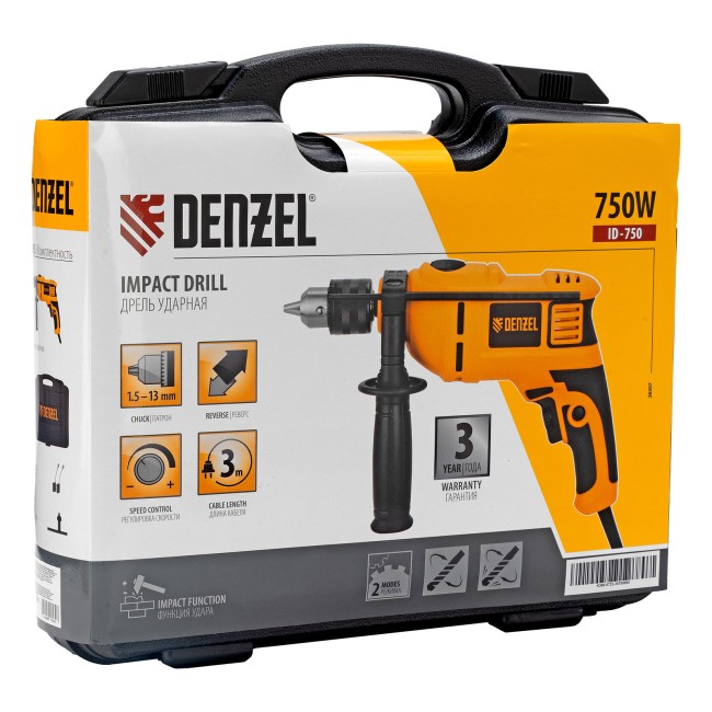 Дрель ударная ID-750 Denzel