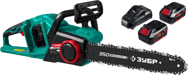 Цепная пила бесщеточная ПЦЛ-3635-42, шина 350 мм ЗУБР 2 АКБ Цепная пила бесщеточная ПЦЛ-3635-42, шина 350 мм ЗУБР 2 АКБ
