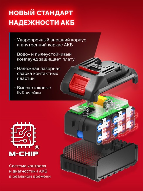 Аккумулятор LMS (АКБ-20-4) ЗУБР 20 В, 4.0 А·ч