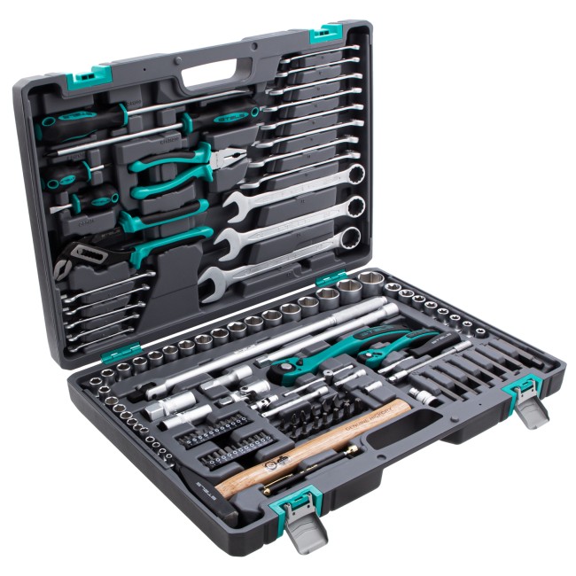 Набор инструментов 1/4", 1/2" Cr-V 119 предметов Stels Набор инструментов 1/4", 1/2" Cr-V 119 предметов Stels