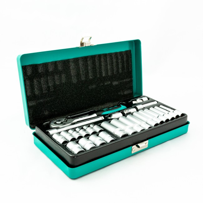 Набор торцевых головок с трещоткой 1/2", 1/4" 68 предметов Stels Набор торцевых головок с трещоткой 1/2", 1/4" 68 предметов Stels