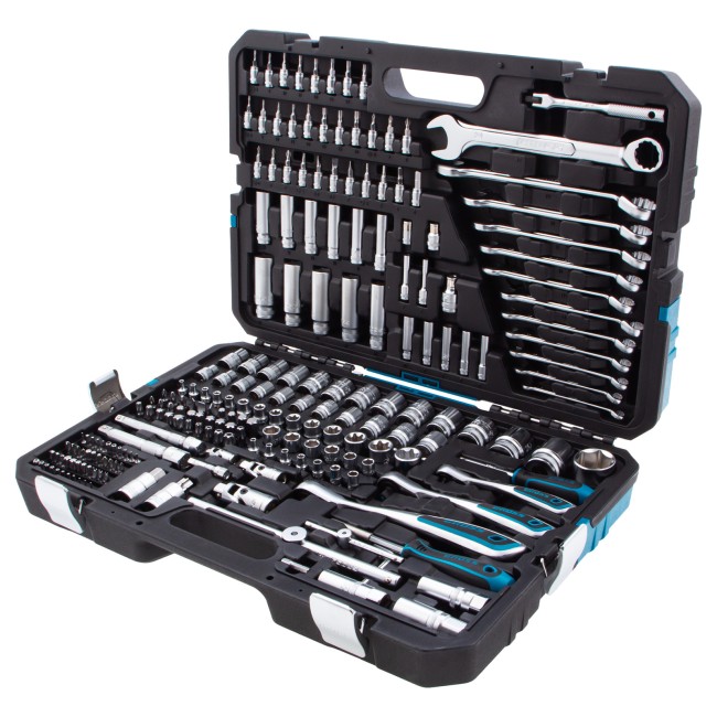 Набор инструментов 1/2", 3/8", 1/4" CrV 216 предметов Gross Набор инструментов 1/2", 3/8", 1/4" CrV 216 предметов Gross