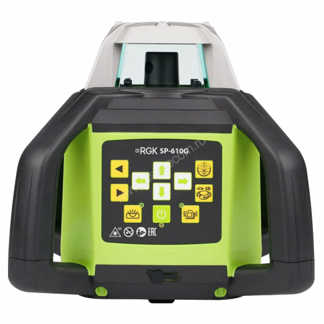 Комплект: ротационный нивелир RGK SP-610G + штатив RGK SH-170, рейка RGK LR-2 Комплект: ротационный нивелир RGK SP-610G + штатив RGK SH-170, рейка RGK LR-2