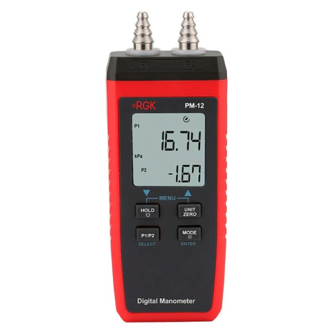 Цифровой манометр RGK PM-12 с поверкой Цифровой манометр RGK PM-12 с поверкой