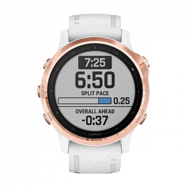 Часы Garmin Fenix 6S Pro розовое золото с белым ремешком Часы Garmin Fenix 6S Pro розовое золото с белым ремешком