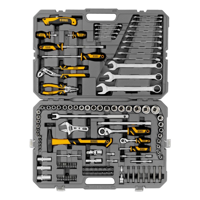 Набор инструментов 1/2", 1/4" 122 предмета Denzel Набор инструментов 1/2", 1/4" 122 предмета Denzel