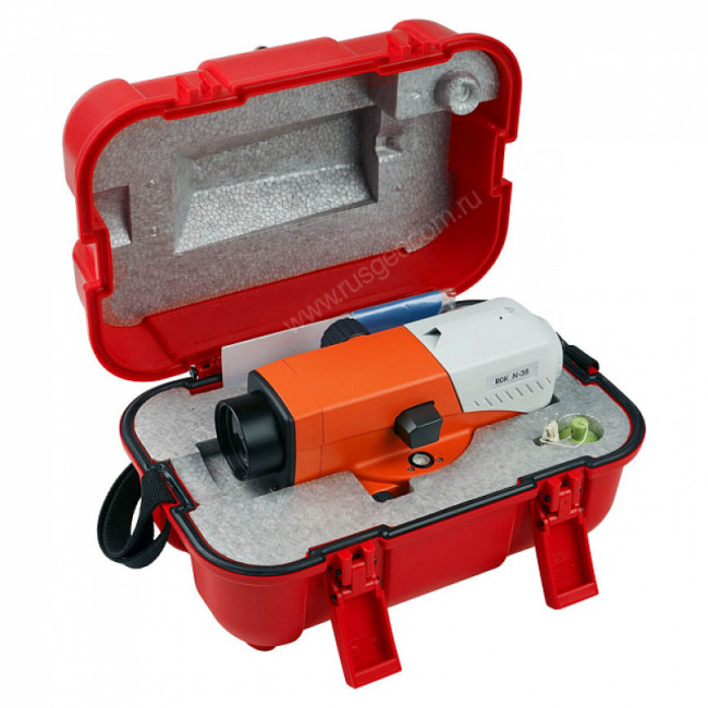 Комплект оптический нивелир RGK N-38 с поверкой + штатив S6-N + рейка AMO S5 Комплект оптический нивелир RGK N-38 с поверкой + штатив S6-N + рейка AMO S5