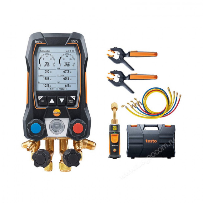 Цифровой манометрический коллектор Testo 557s комплект 2 в кейсе c шлангами Цифровой манометрический коллектор Testo 557s комплект 2 в кейсе c шлангами