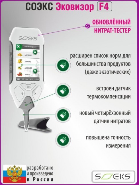 Прибор экологического контроля СОЭКС Эковизор F4 Прибор экологического контроля СОЭКС Эковизор F4