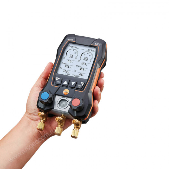 Цифровой манометрический коллектор Testo 550s комплект 3 в кейсе c шлангами
