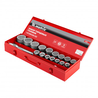 Набор торцевых головок 3/4" Matrix
