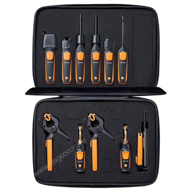 Набор смарт-зондов для холодильных и вентиляционных систем (кейс/2x testo 549i 2 Gen,2x testo 115i 2 Gen ,2x 605i 2 Gen, 805i, 405i,410i, 905i, 510i), протокол калибровки, батарейки Набор смарт-зондов для холодильных и вентиляционных систем (кейс/2x testo 549i 2 Gen,2x testo 115i 2 Gen ,2x 605i 2 Gen, 805i, 405i,410i, 905i, 510i), протокол калибровки, батарейки