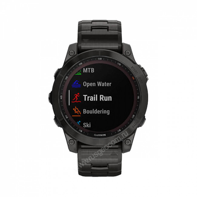 Часы Garmin Fenix 7 Sapphire Solar титановый угольно-серый DLC с угольно-серым титановым DLC браслетом Часы Garmin Fenix 7 Sapphire Solar титановый угольно-серый DLC с угольно-серым титановым DLC браслетом