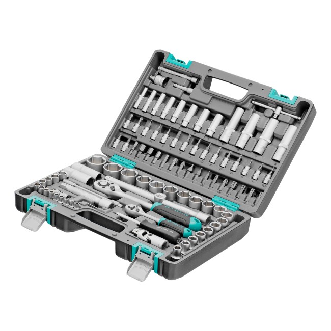 Набор инструментов 1/2", 1/4", CrV 94 предмета Stels Набор инструментов 1/2", 1/4", CrV 94 предмета Stels