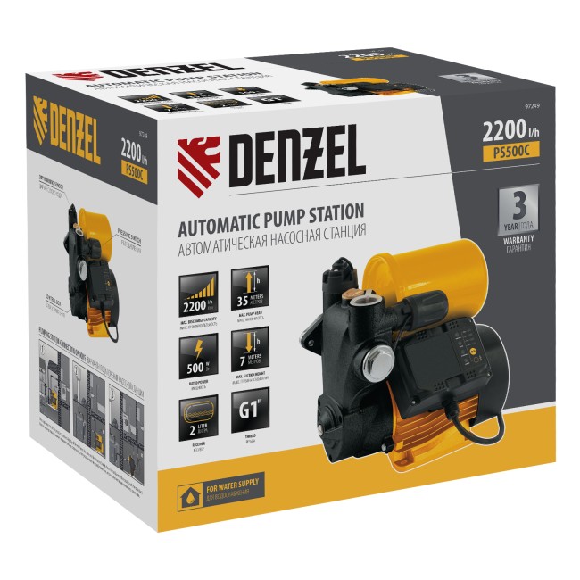 Насосная станция PS500C, 500 Вт Denzel Насосная станция PS500C, 500 Вт Denzel